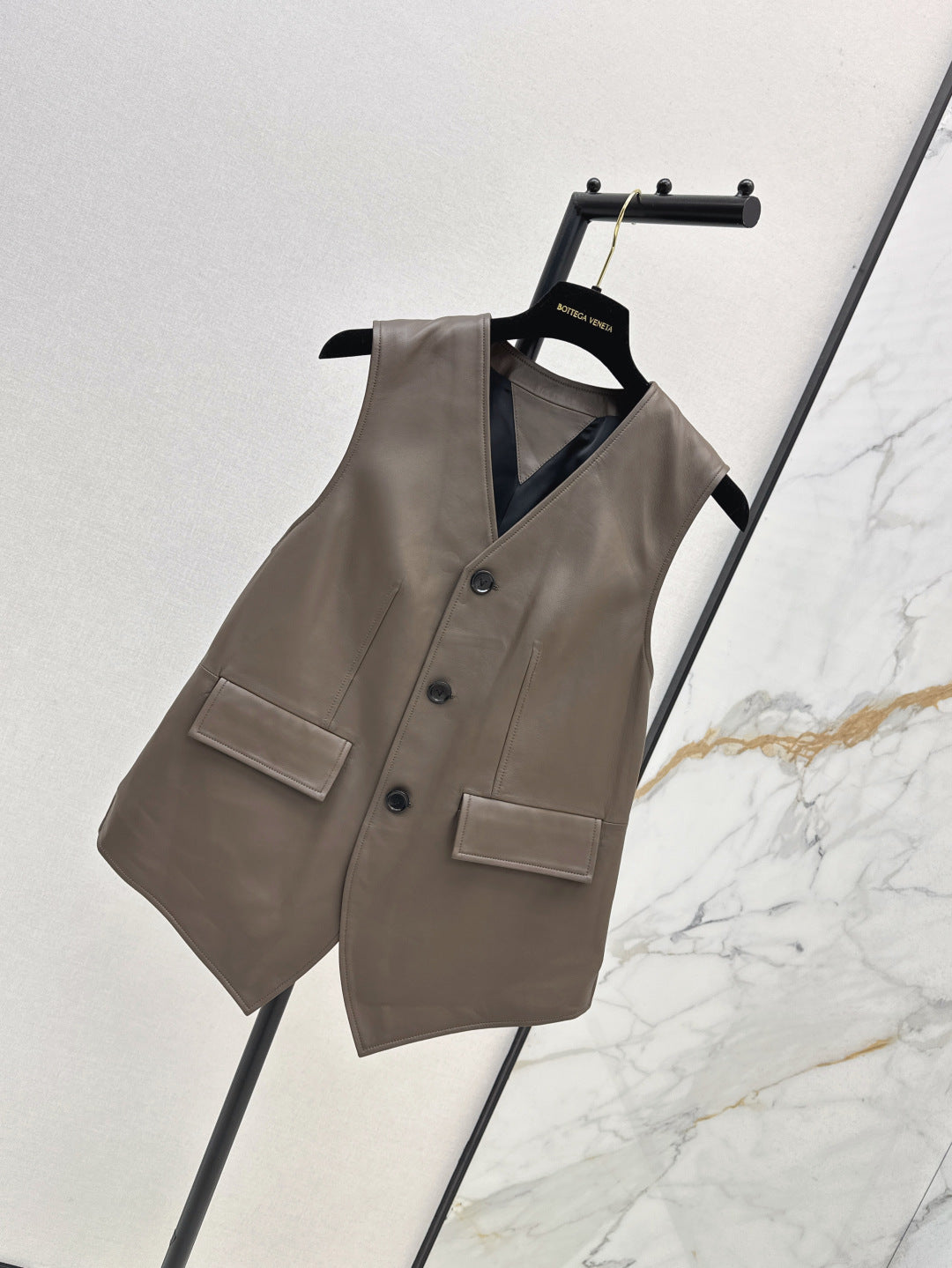 25ss leather vest