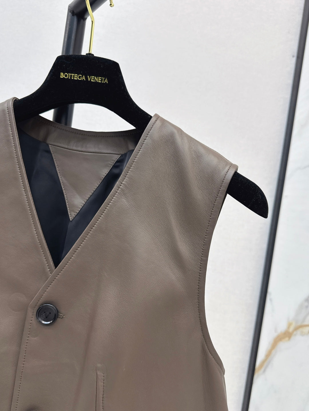 25ss leather vest