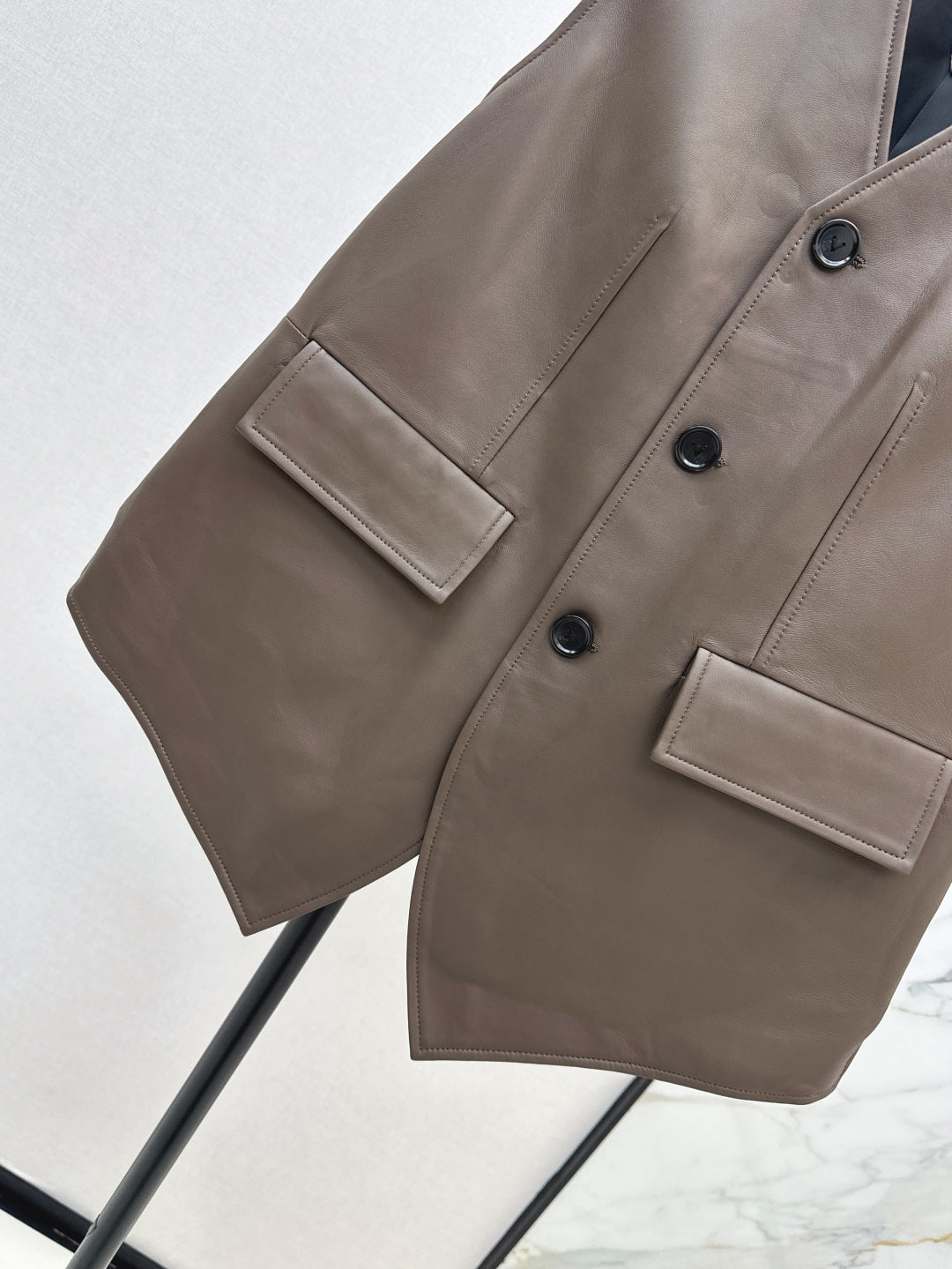 25ss leather vest