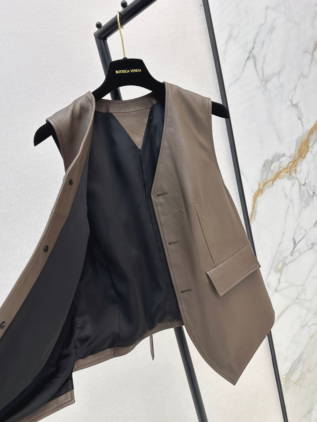 25ss leather vest