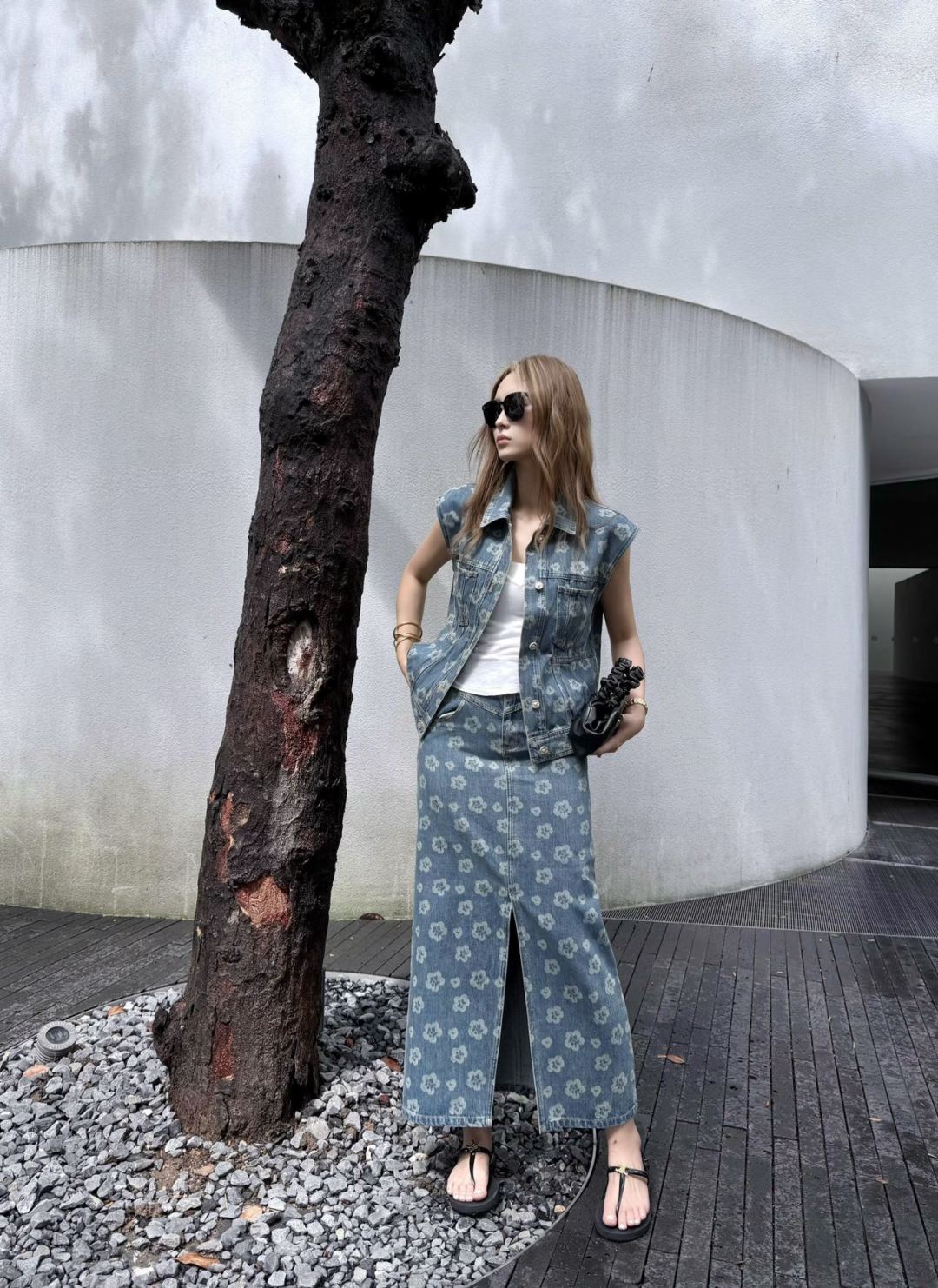 25fw printed skirt