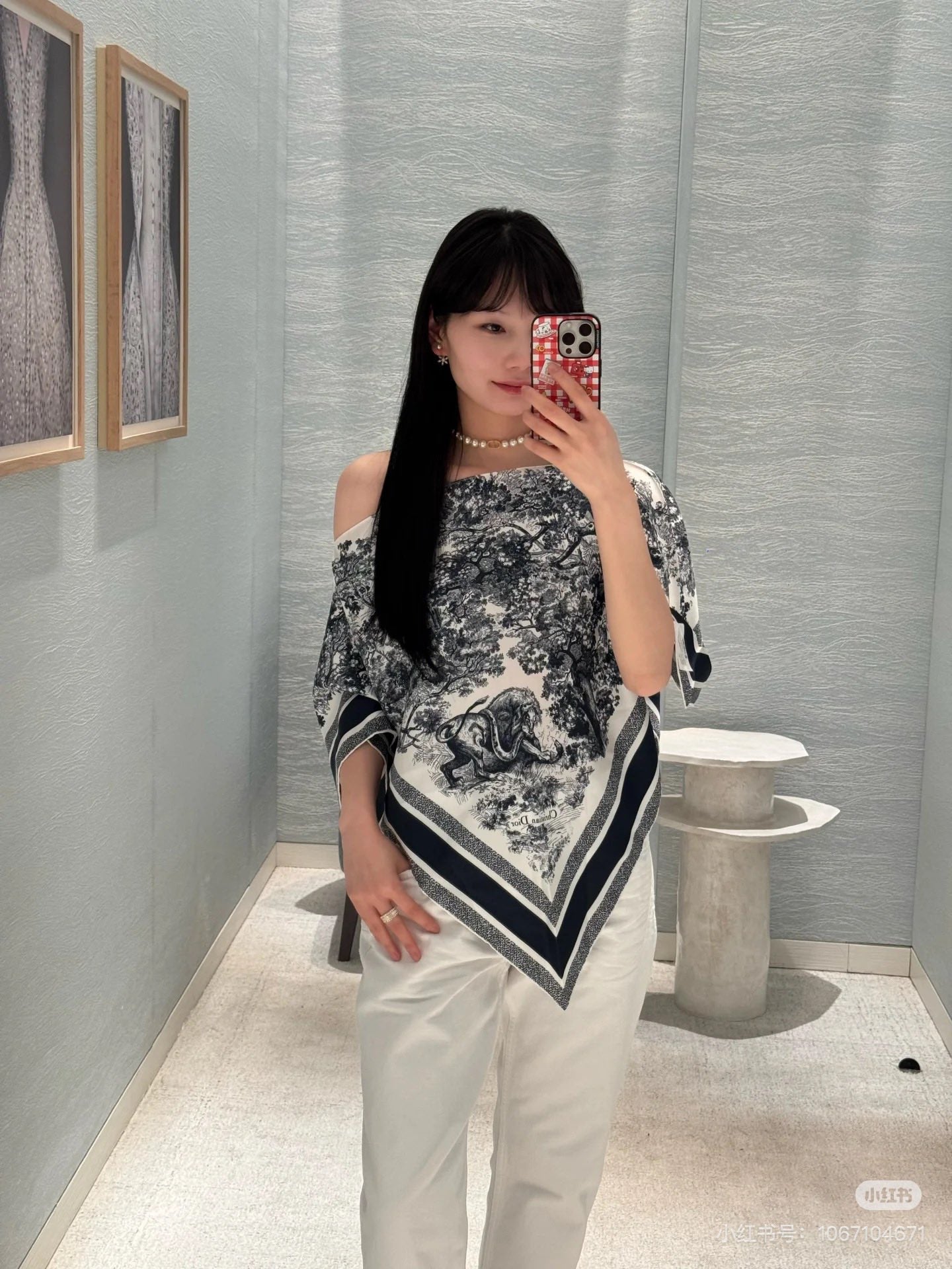 25fw printed smock