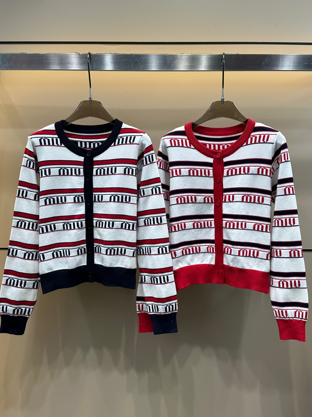 25fw new jacquard letter knitted cardigan