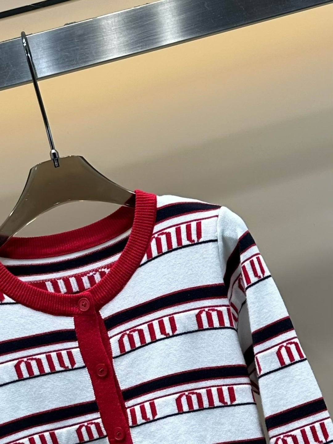 25fw new jacquard letter knitted cardigan