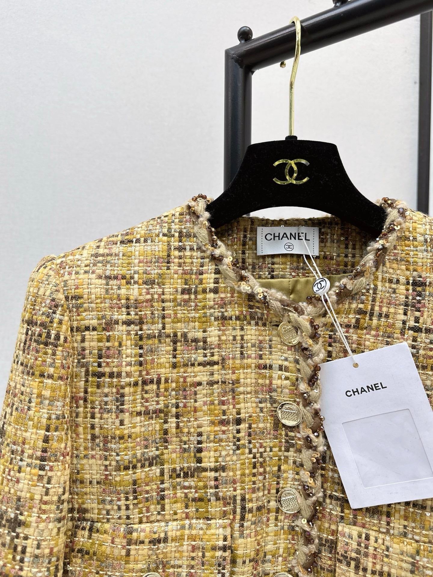 Crew neck woven jacket