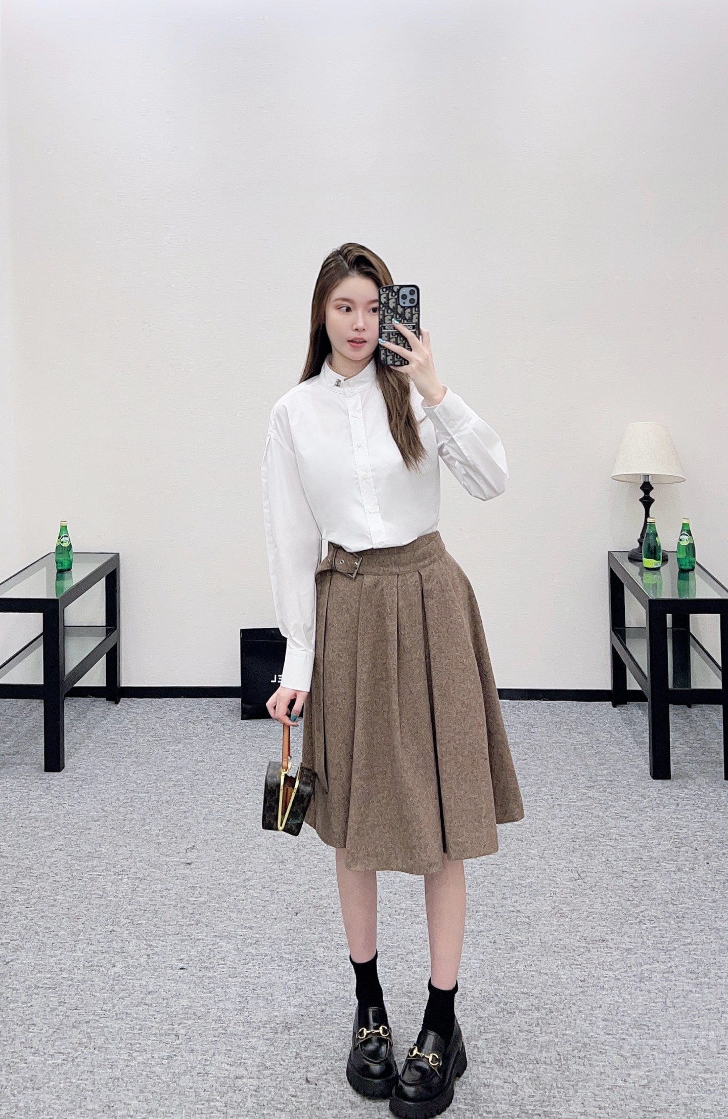 Stand collar shirt