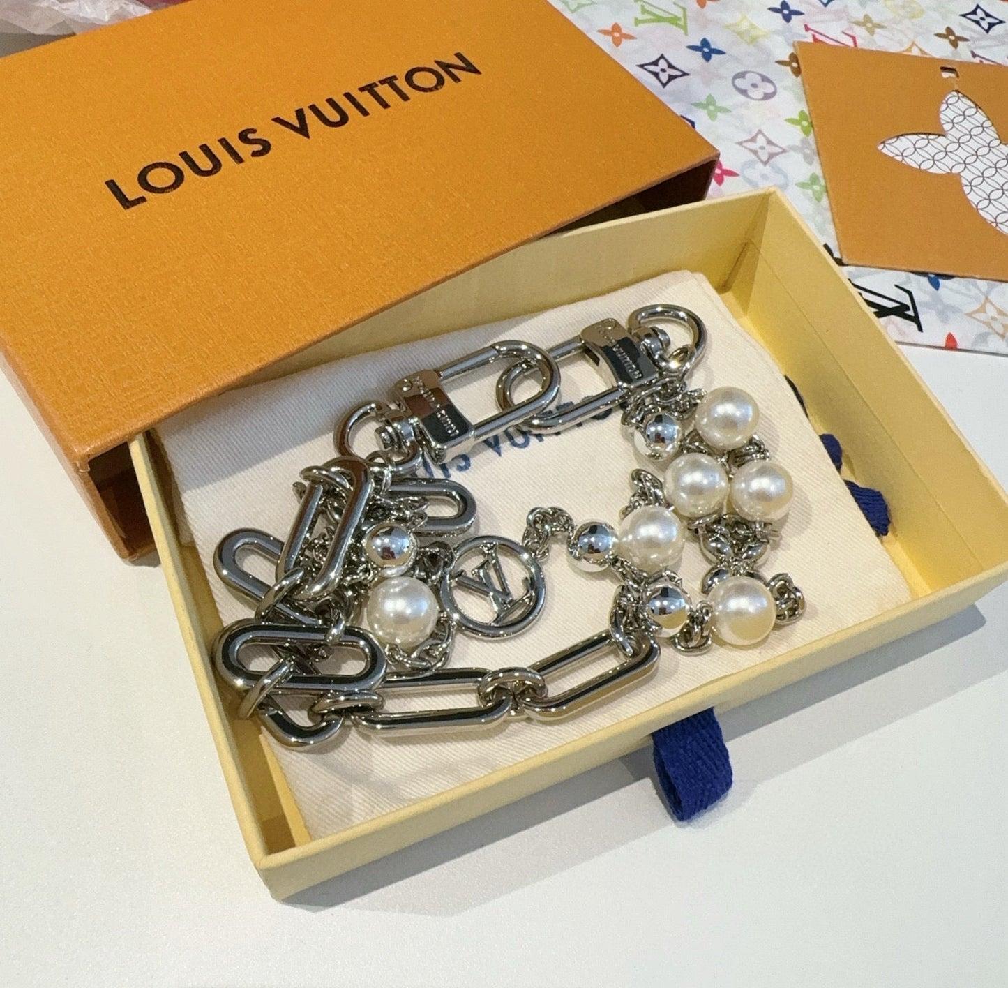 Keychain bag hanging chain Figaro belt chain