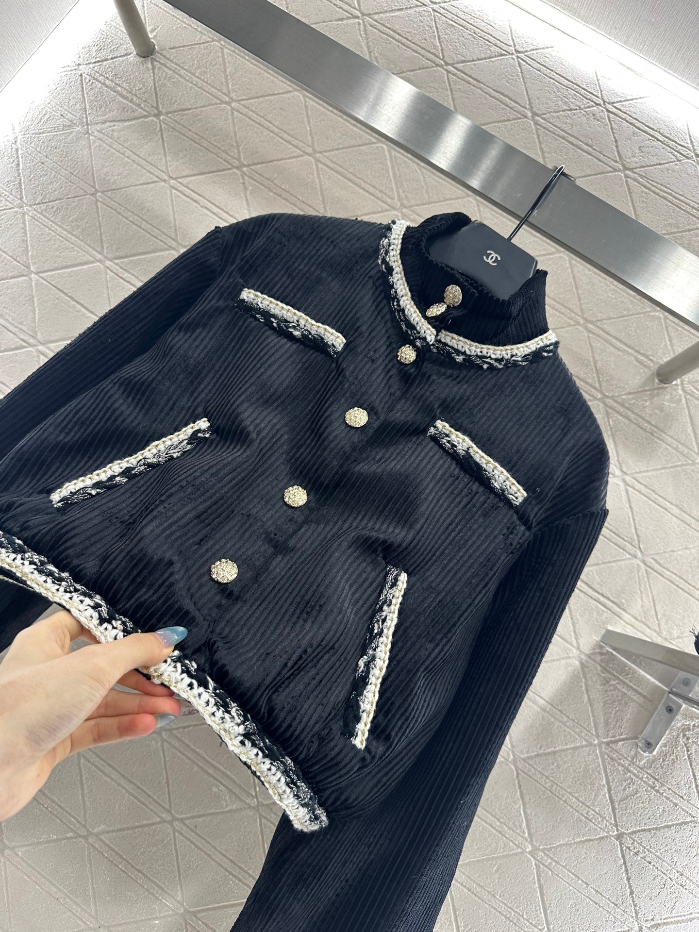 hem corduroy jacket