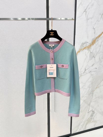 24 Blue and pink cardigan