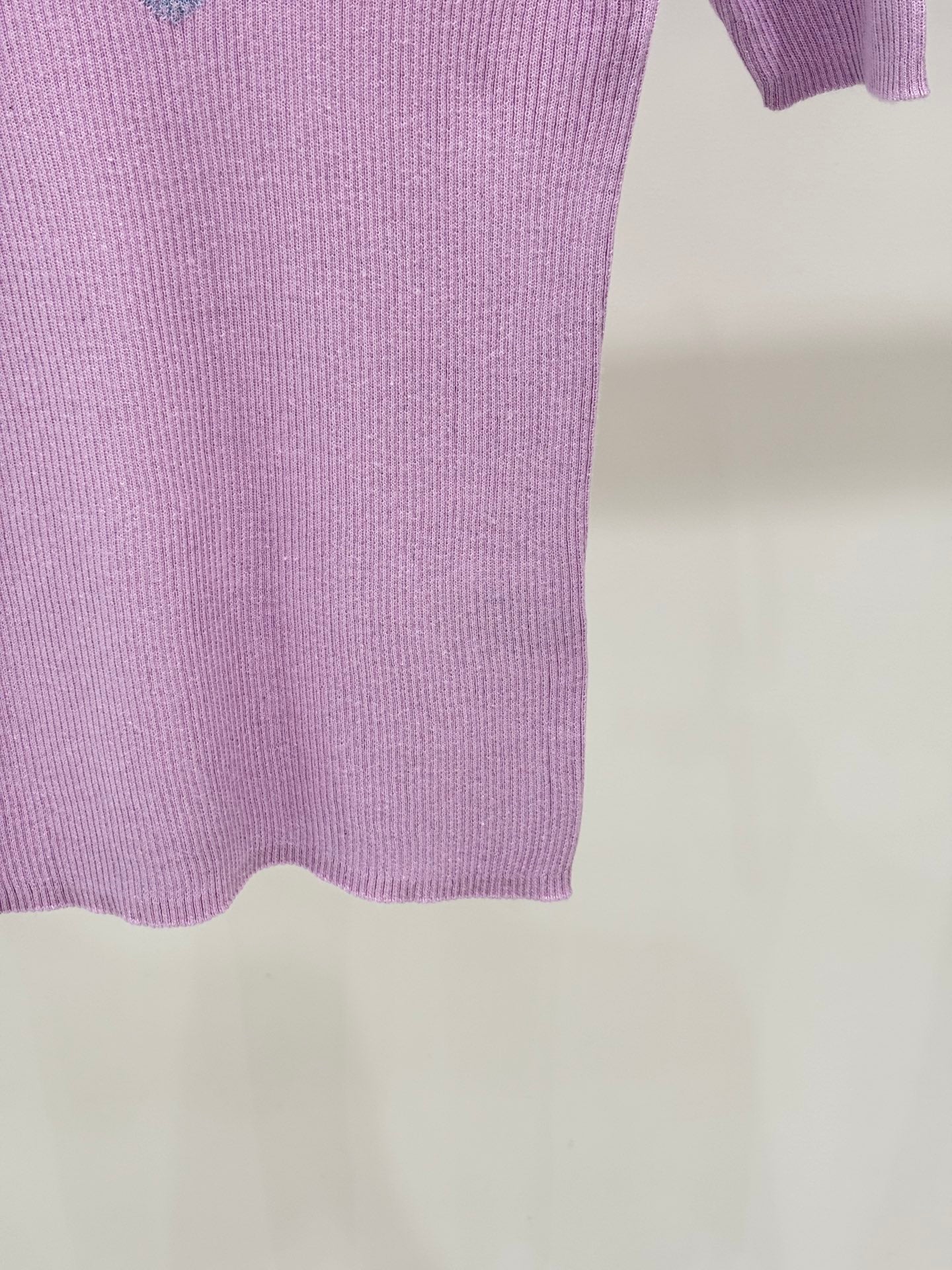 25 Jacquard simple slim knit short sleeves