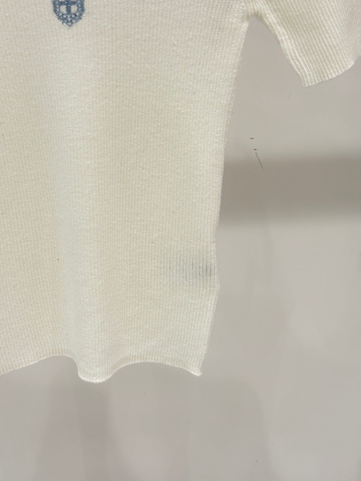 25 Jacquard simple slim knit short sleeves