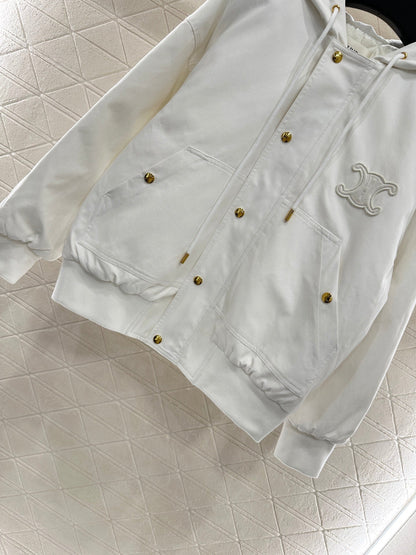 25fw Hooded cotton drawstring jacket