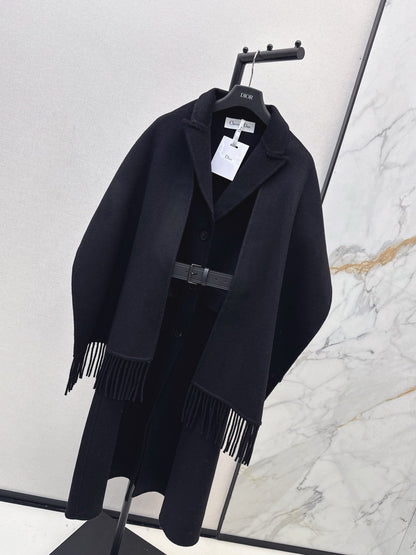 25fw Detachable scarf decorative coat jacket