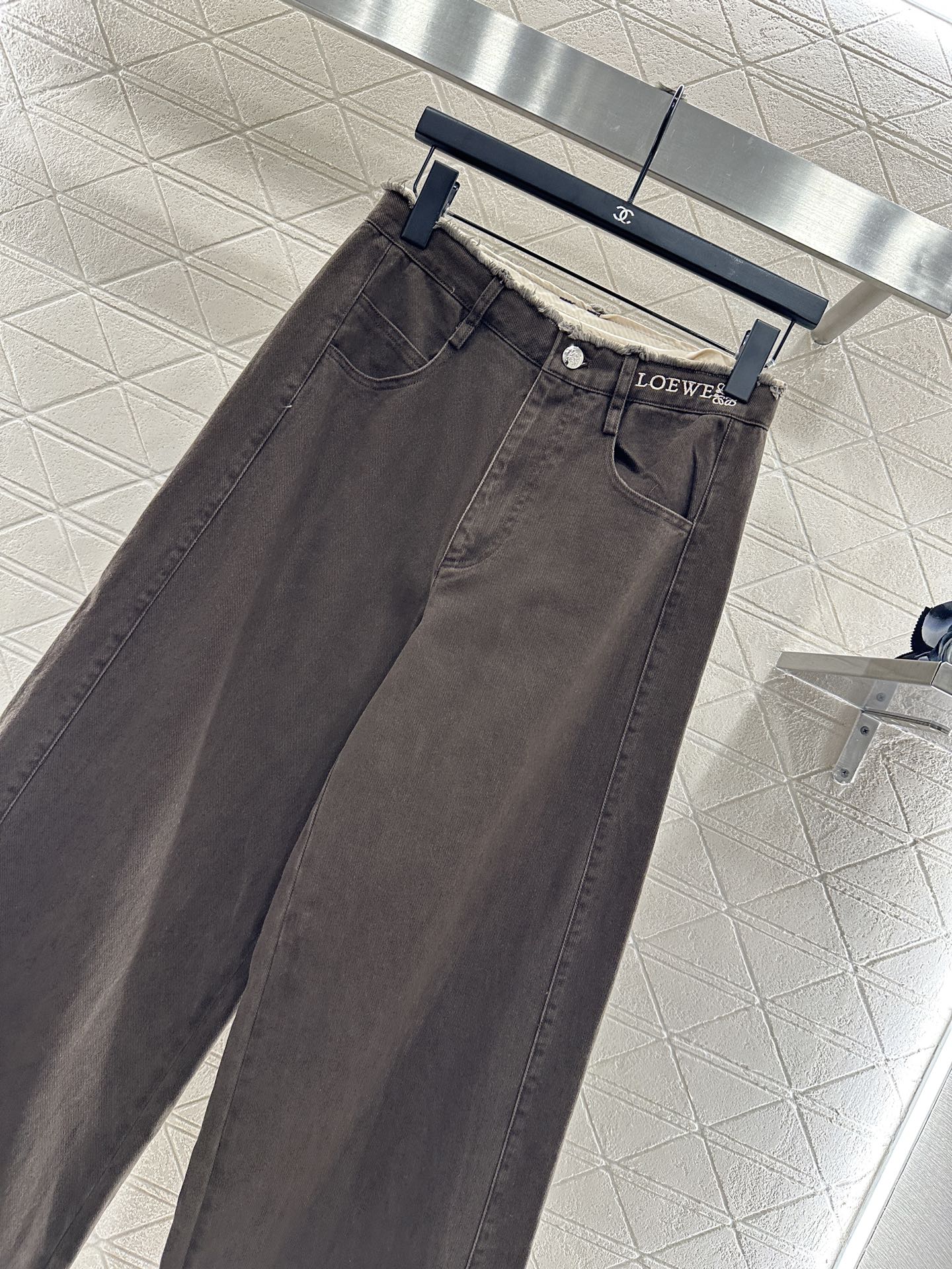 25fw Edge logo denim pants）