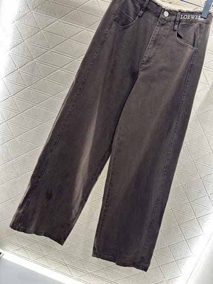 25fw Edge logo denim pants）