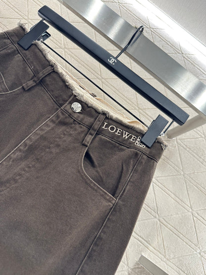 25fw Edge logo denim pants）