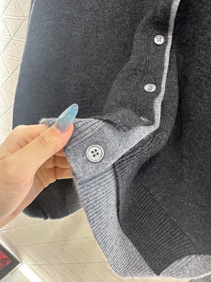 25fw Two contrasting fake cardigans