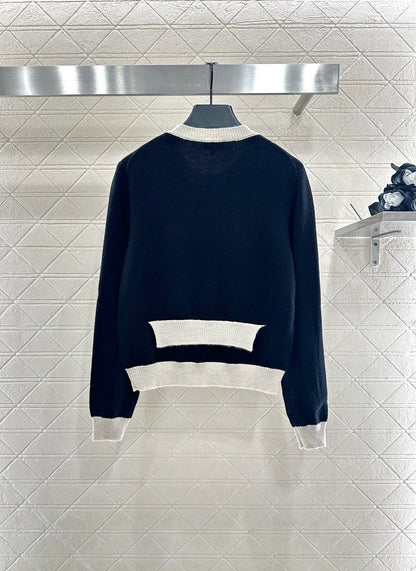 25fw Color blocking pocket sweater）