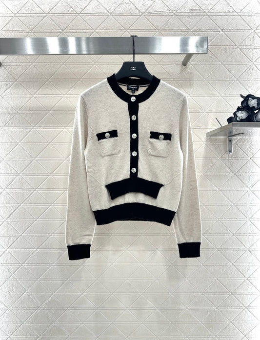 25fw Color blocking pocket sweater）