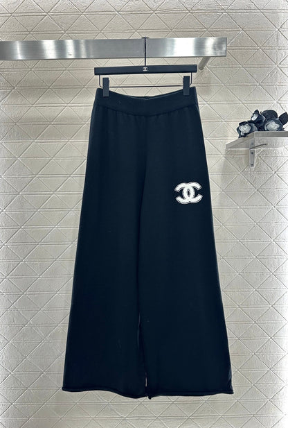 25fw Head letter knitted top and pants set