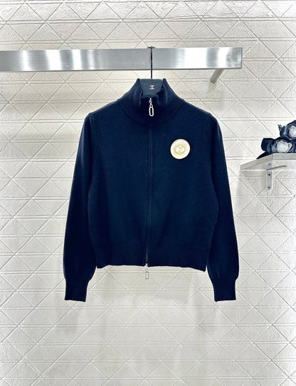Zipper knit jacket
