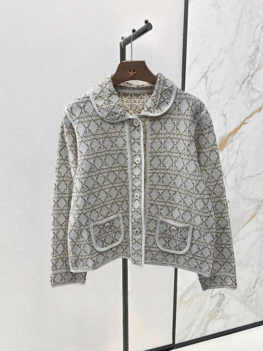 D 25 Lapel knitted cardigan