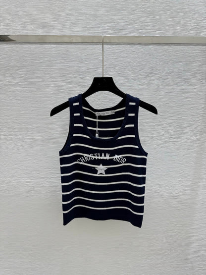 25-stripe knitted vest