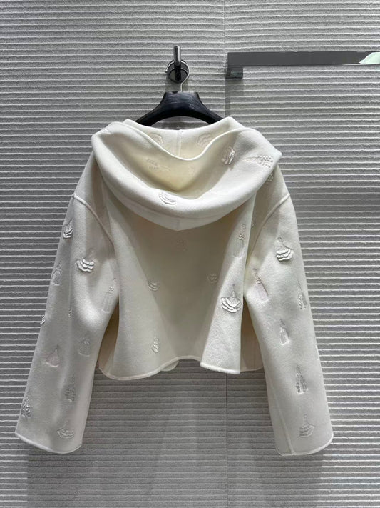 25 Cashmere cardigan jacket(BEIGI/BLACK)