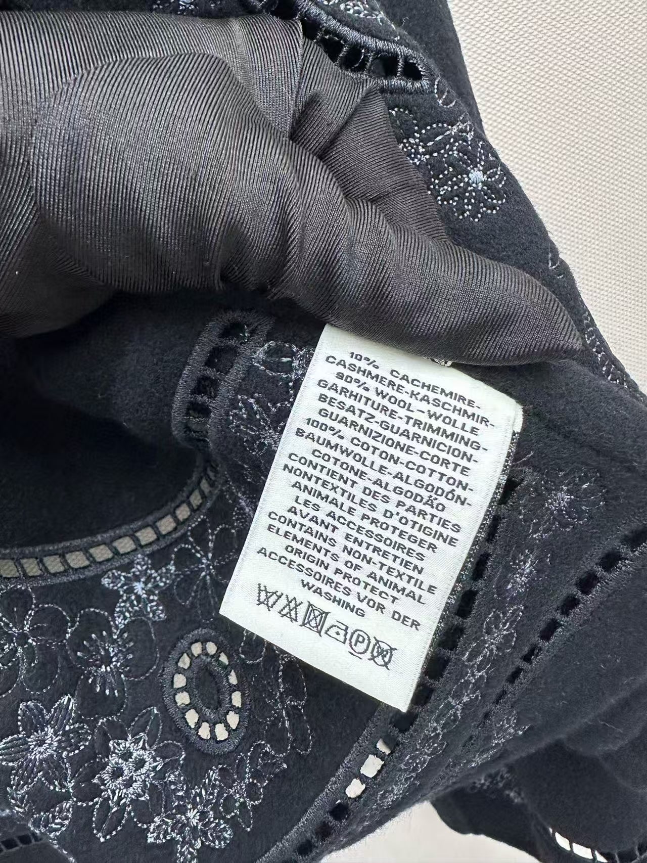 25 Cashmere cardigan jacket（BEIGI/BLACK）
