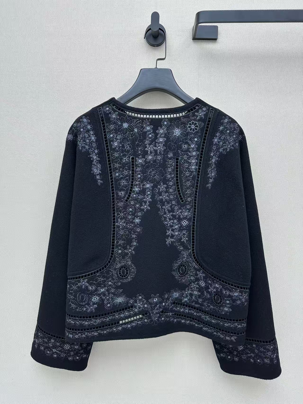 25 Cashmere cardigan jacket（BEIGI/BLACK）