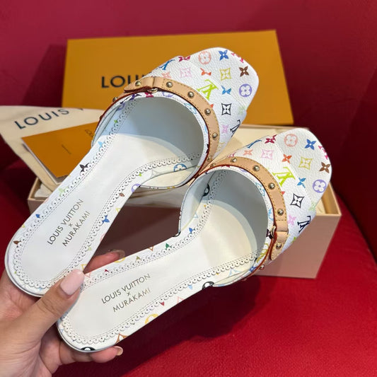 White Three-color Shoes