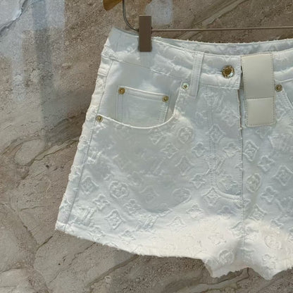 25 Embroidered Denim Shorts