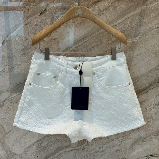 25 Embroidered Denim Shorts