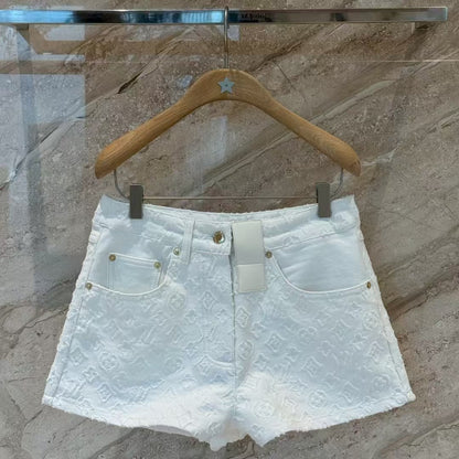 25 Embroidered Denim Shorts