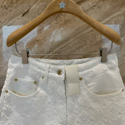 25 Embroidered Denim Shorts