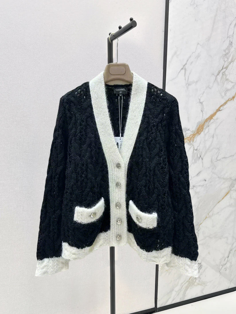 25 new hand-crocheted cashmere cardigan jacket