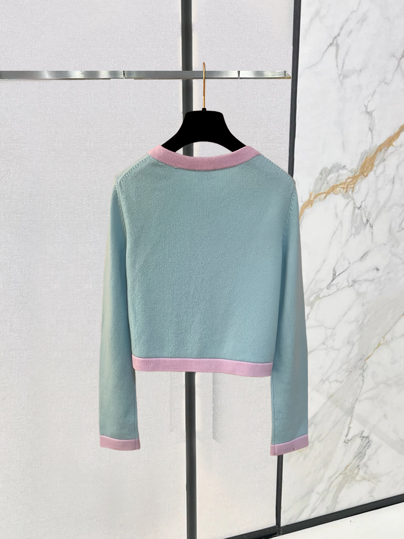 24 Blue and pink cardigan