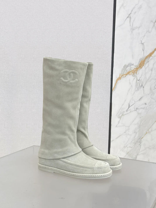 C 25 Classic Embroidered Suede Pants and Boots