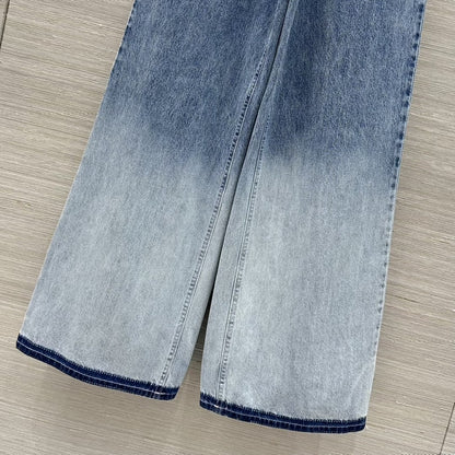 25 patchwork gradient jeans