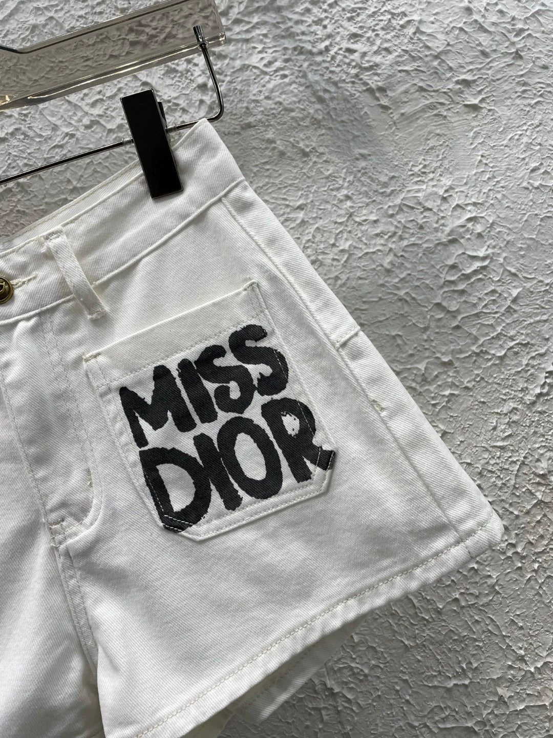 25 letter white shorts