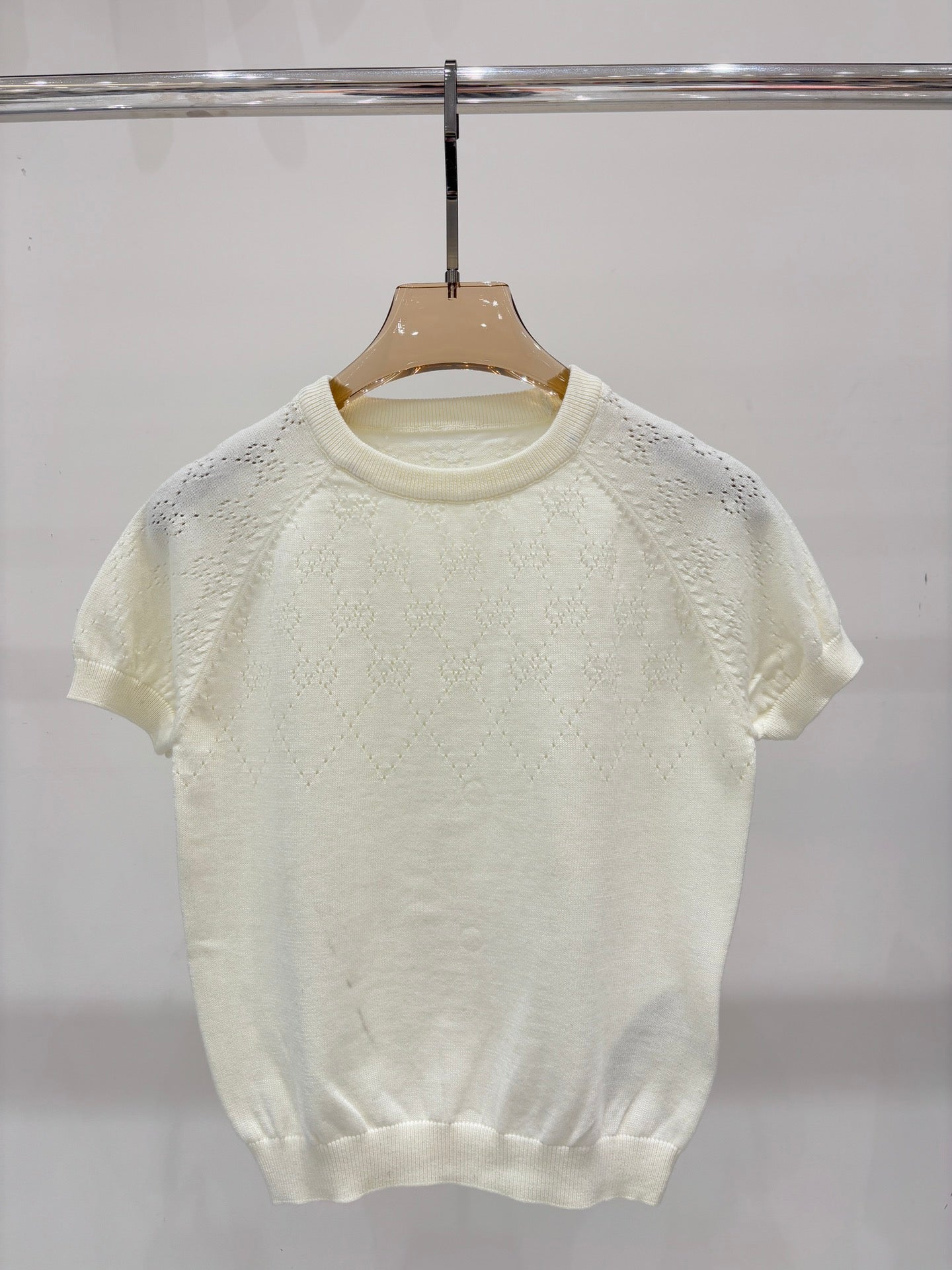 25 Hollow jacquard knitted short sleeves