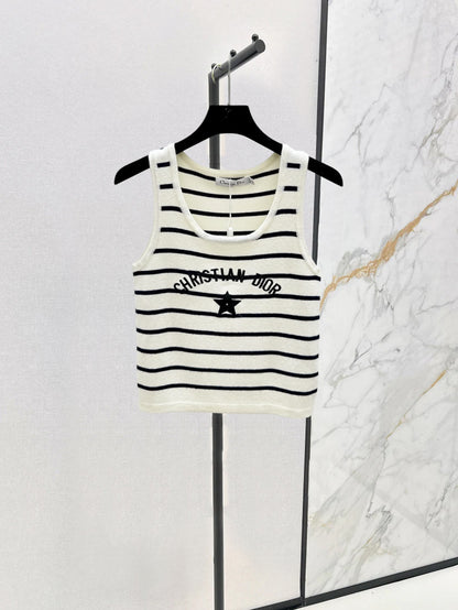 25-stripe knitted vest