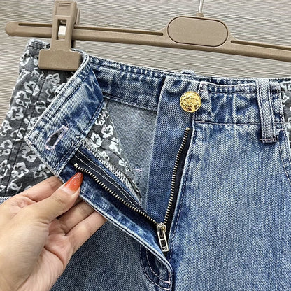 25 patchwork gradient jeans