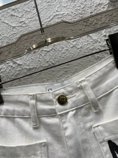 25 letter white shorts