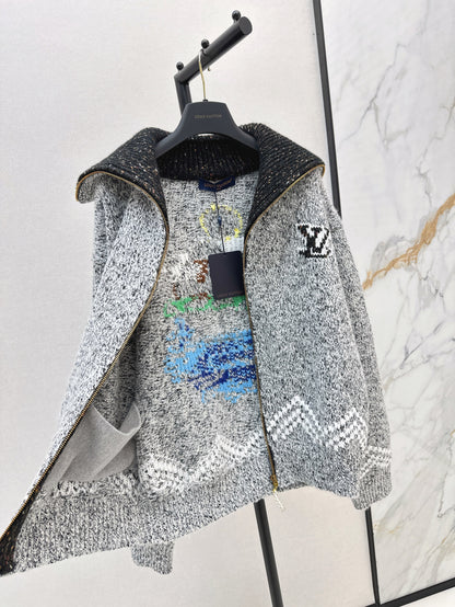 25 Jacquard heavy-duty zipper jacket