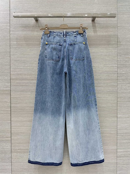 25 patchwork gradient jeans