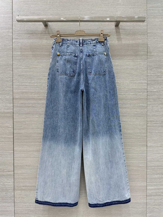 25 patchwork gradient jeans