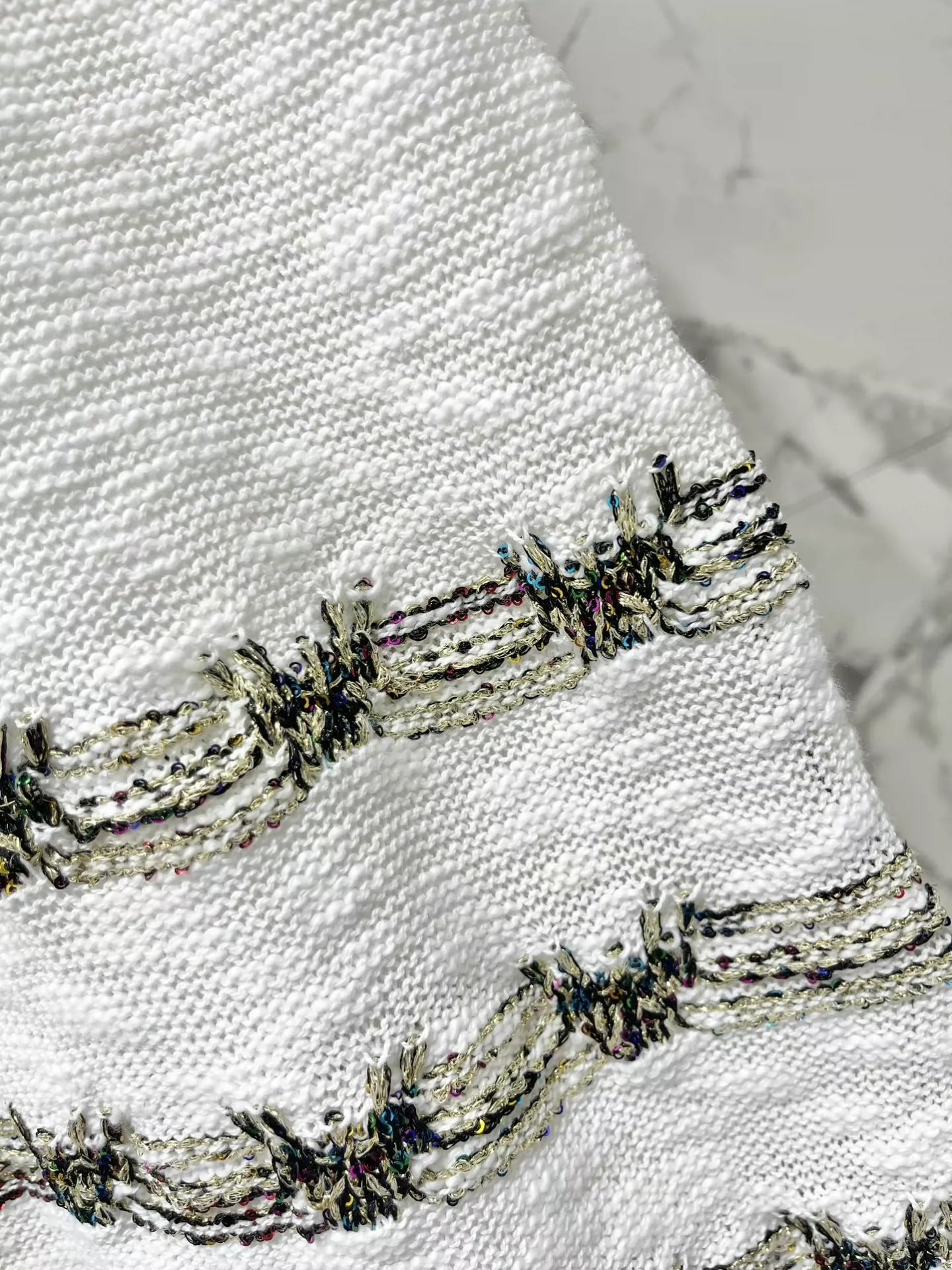 2025 new product Embroidered knitted short sleeves