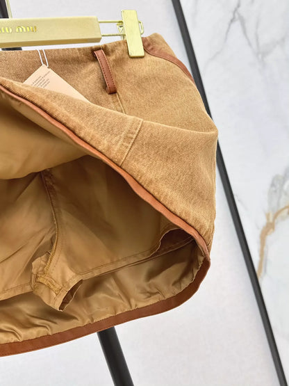 25ss suede skirt