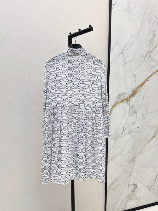 2025 new product Printed silk dress